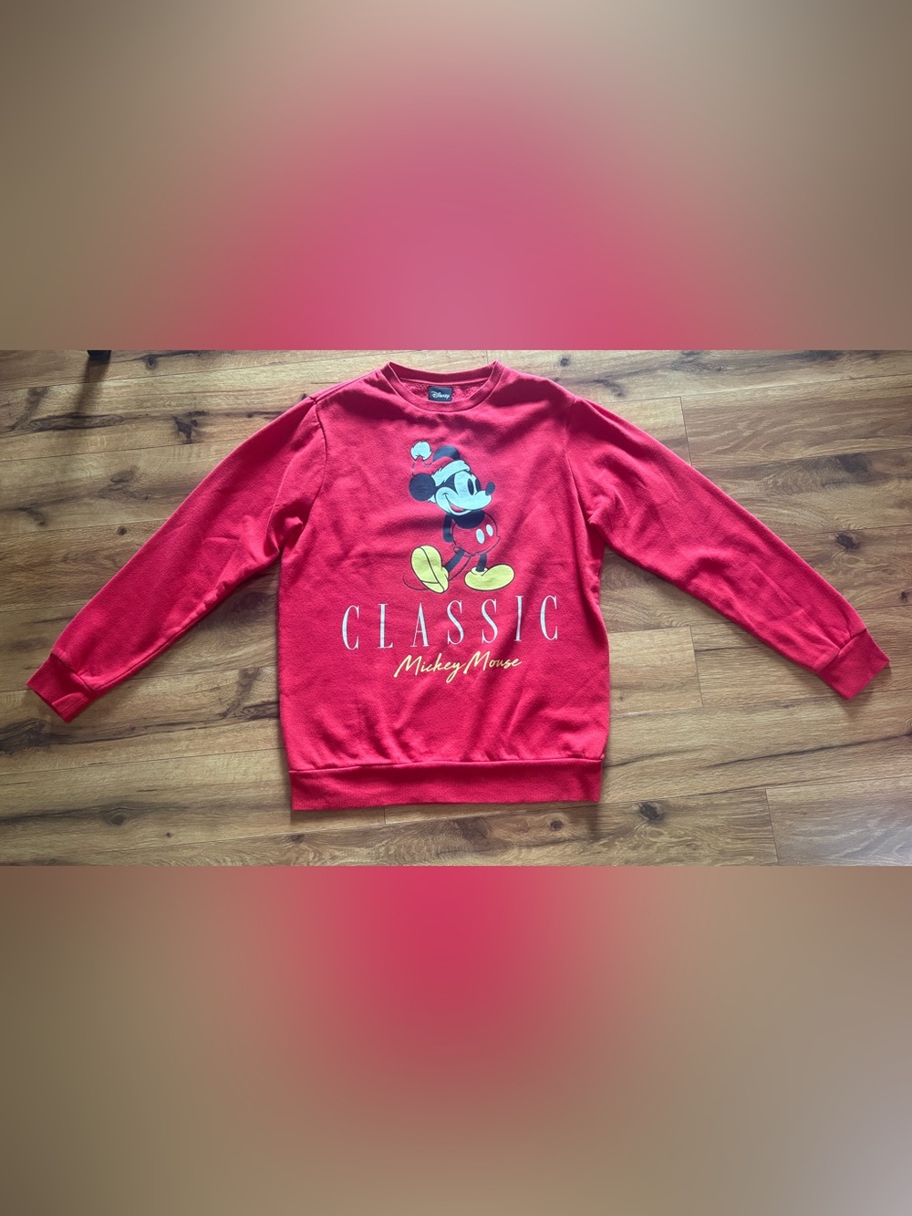 Disney Red Mickey Mouse Classic Graphic Sweatshirt